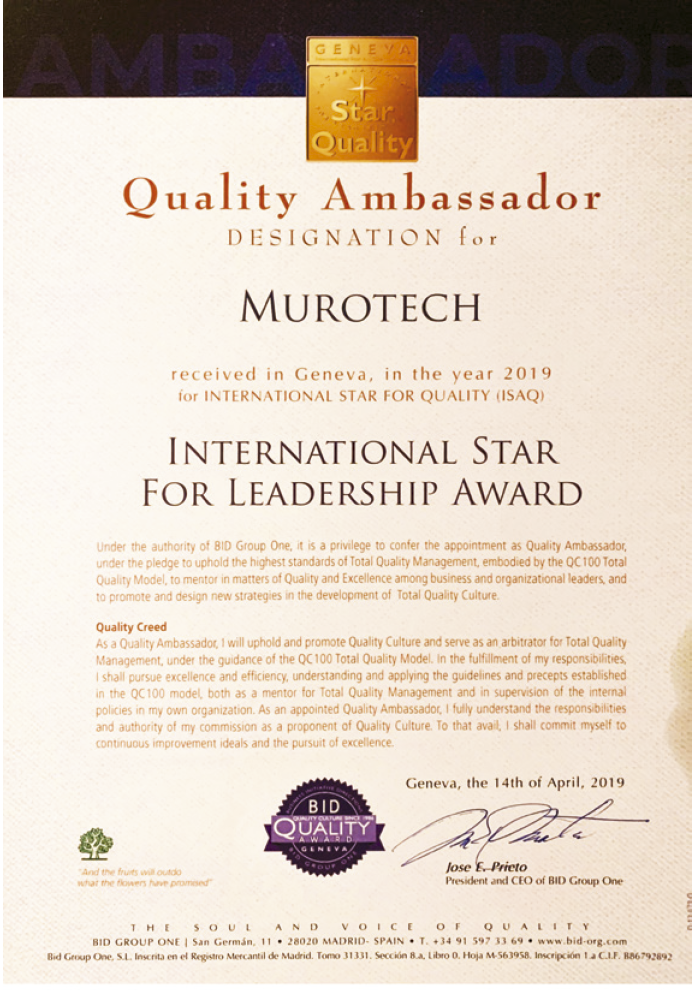 International-star-for-leadership-award